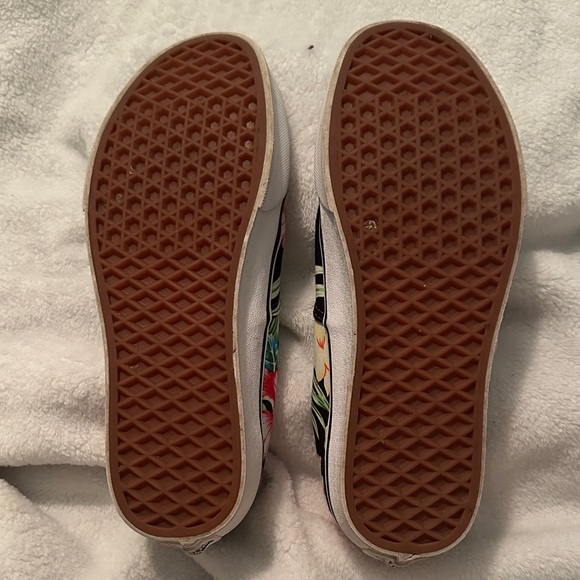 Vans Women's Black Floral Canvas Sneakers - Picture 2 of 4